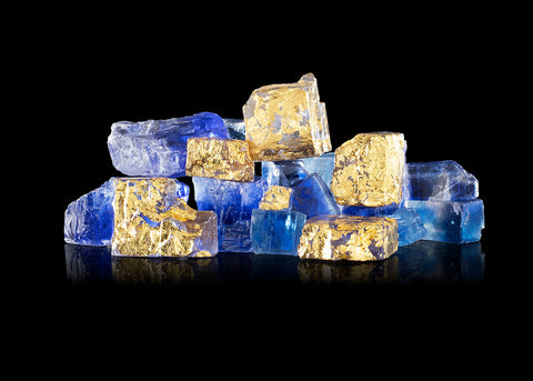Blåsalt – store spiselige saltkrystaller med 24K gull · Éclat d’Or